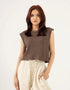 TEXTURED KNIT CROPPED TOP